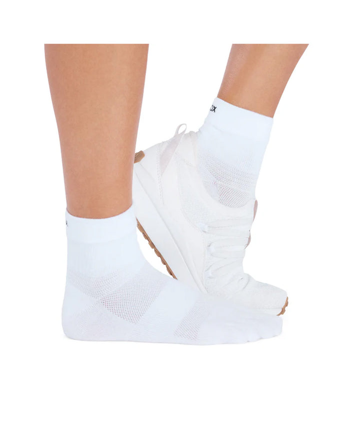 TOESOX Active Mini Crew - White