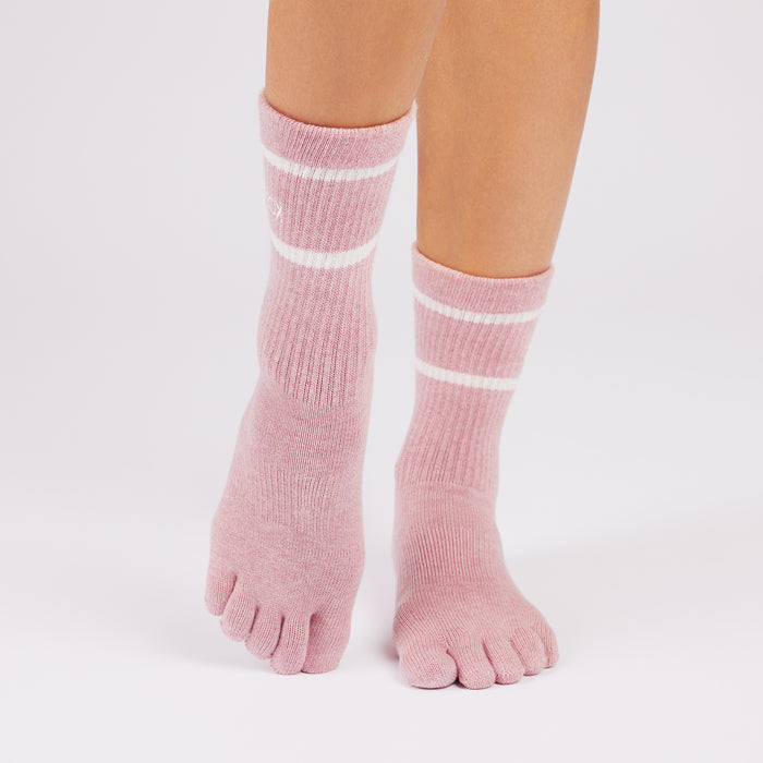 TOESOX Full Toe Crew - Camellia Heather