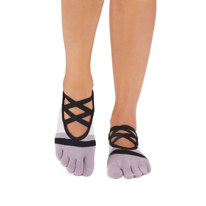 TOESOX Full Toe Elle - Lavender Mist Stripe