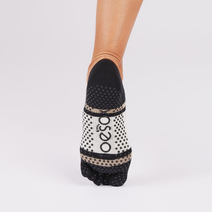 TOESOX Full Toe Elle - Oat Stripe