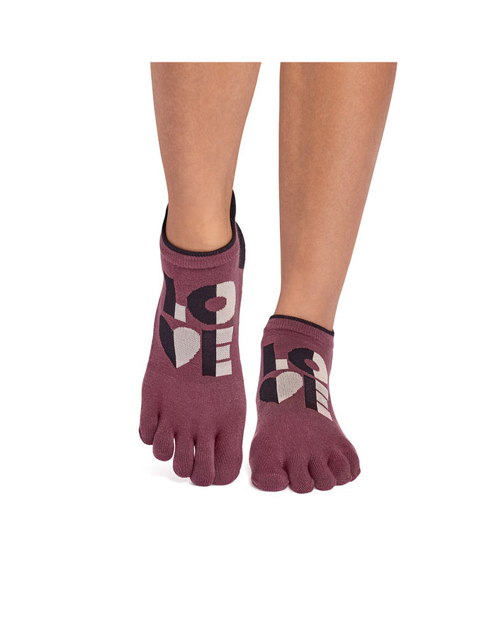 TOESOX Full Toe Ultra Fine Knit Low Rise - Love Hard
