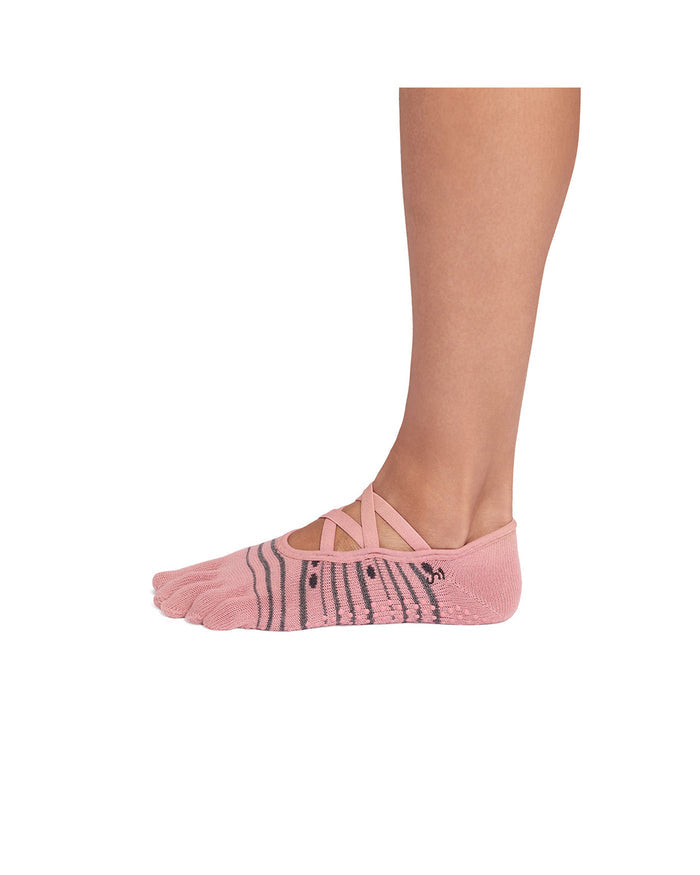 TOESOX Grip Full Toe Elle - Soft Red