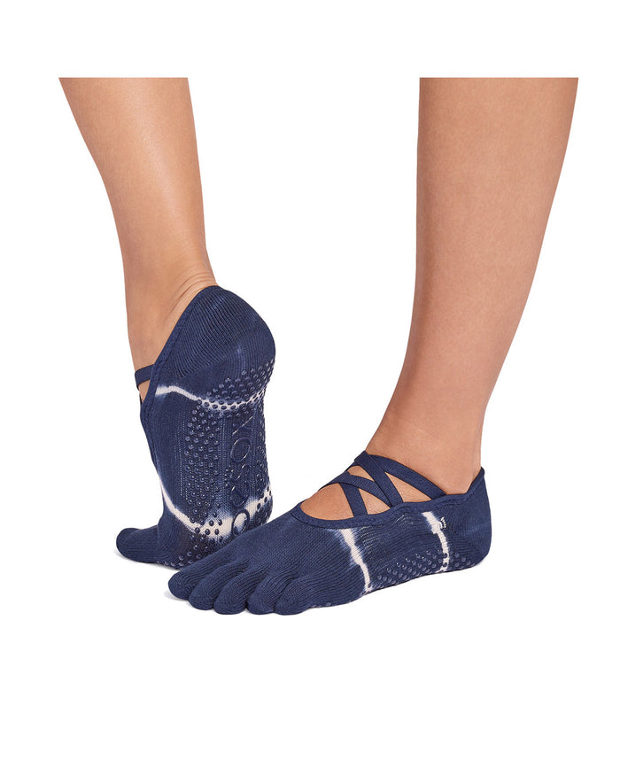 TOESOX Grip Full Toe Elle - Soul Blue Tie Dye Stripe
