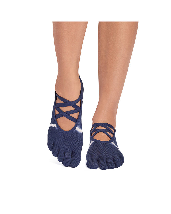 TOESOX Grip Full Toe Elle - Soul Blue Tie Dye Stripe