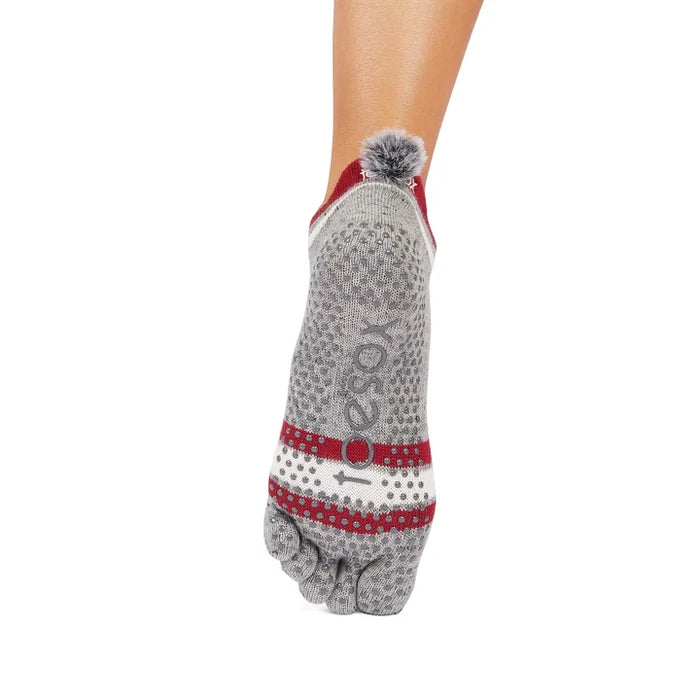 TOESOX Grip Full Toe Low Rise - Snowdrift