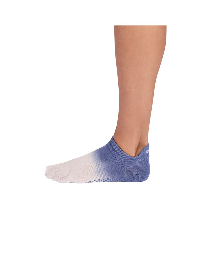 TOESOX Grip Full Toe Low Rise - Soft Blue Ombre