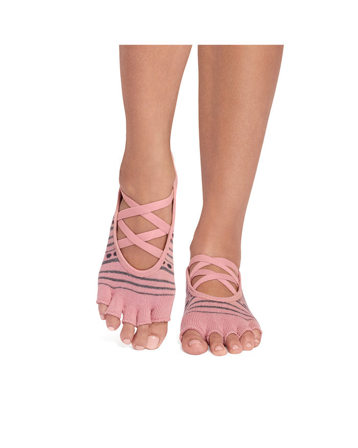 TOESOX Grip Half Toe Elle - Soft Red