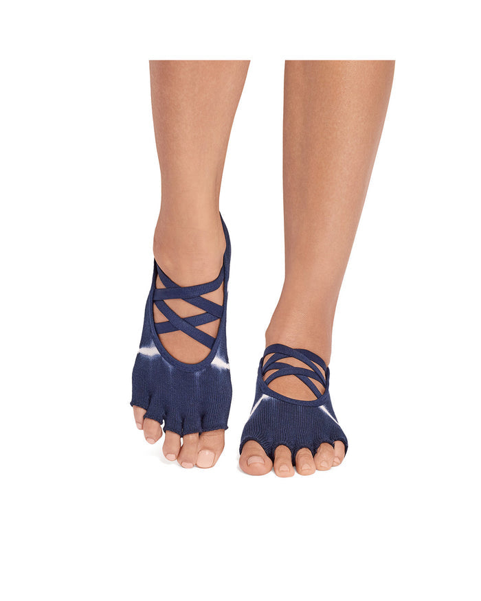 TOESOX Grip Half Toe Elle - Soul Blue Tie Dye Stripe