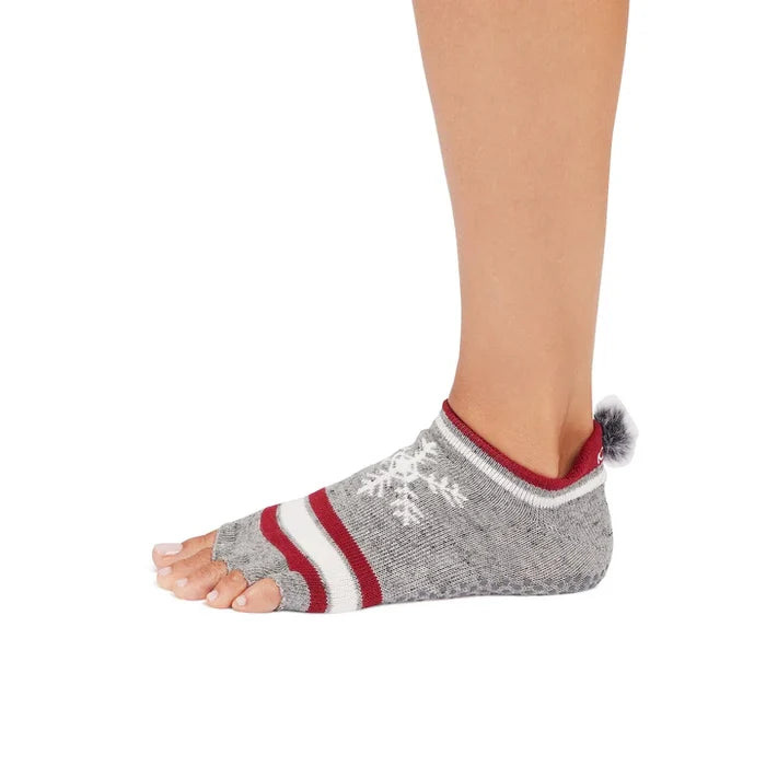 TOESOX Grip Half Toe Low Rise - Snowdrift