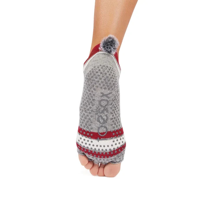 TOESOX Grip Half Toe Low Rise - Snowdrift