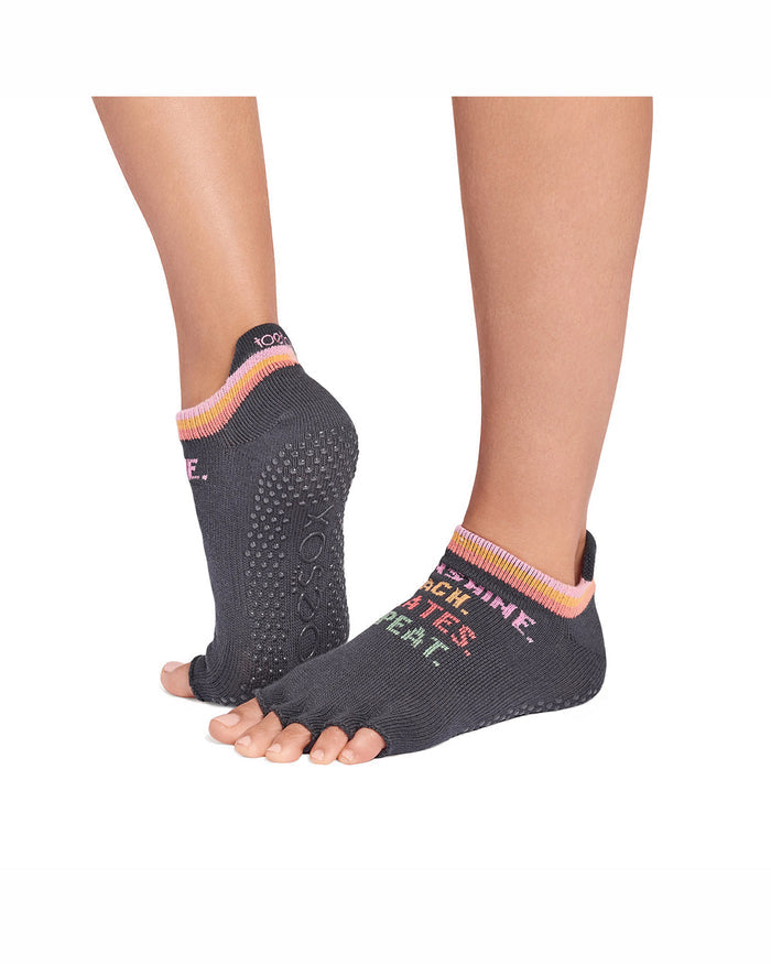 TOESOX Grip Half Toe Low Rise - Summer Sun Pilates