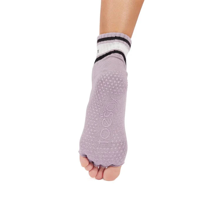 TOESOX Half Toe Melody - Lavender Mist Stripe