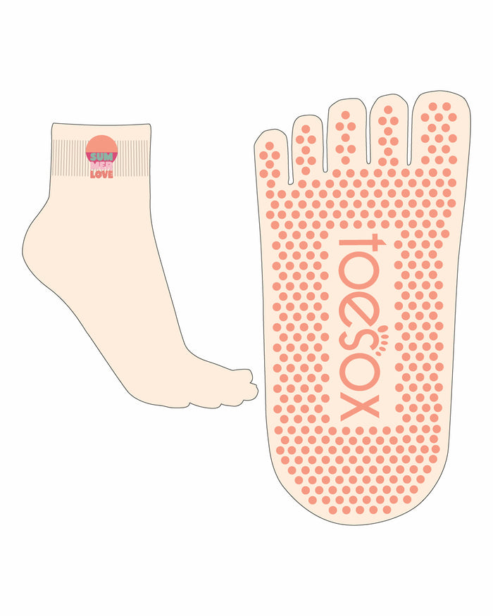 TOESOX Ultra Fine Knit Melody Half Toe - Summer Love
