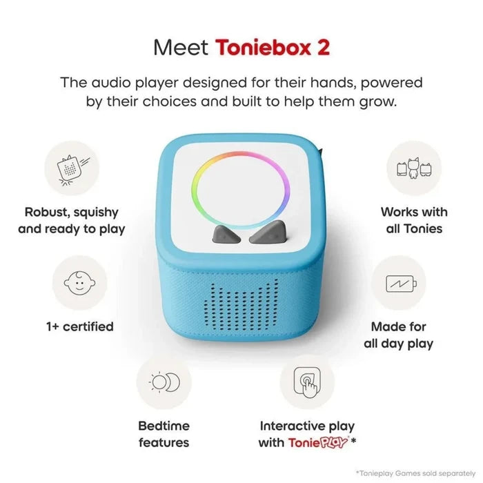 Tonies Toniebox 2 Cloud Starter Set with Creative Tonie Rubie - Sky Blue - ebebek - Christmas
