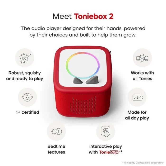 Tonies Toniebox 2 Starter Set With Creative Tonie Rubie - Sunset Red - ebebek - Christmas