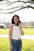 Trish Button Knit Top