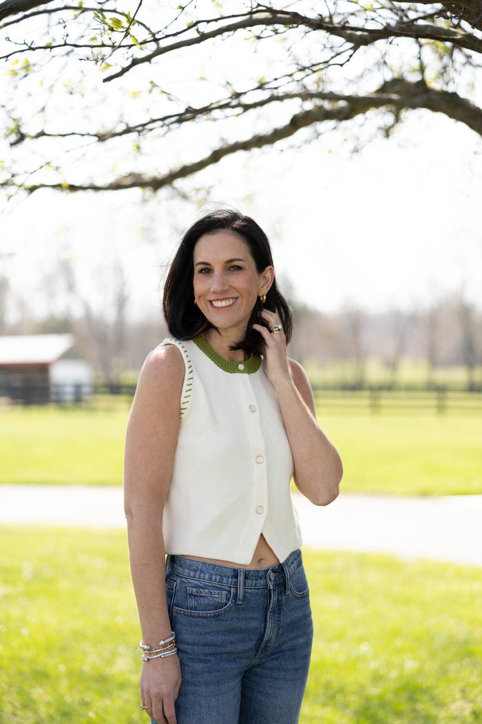 Trish Button Knit Top