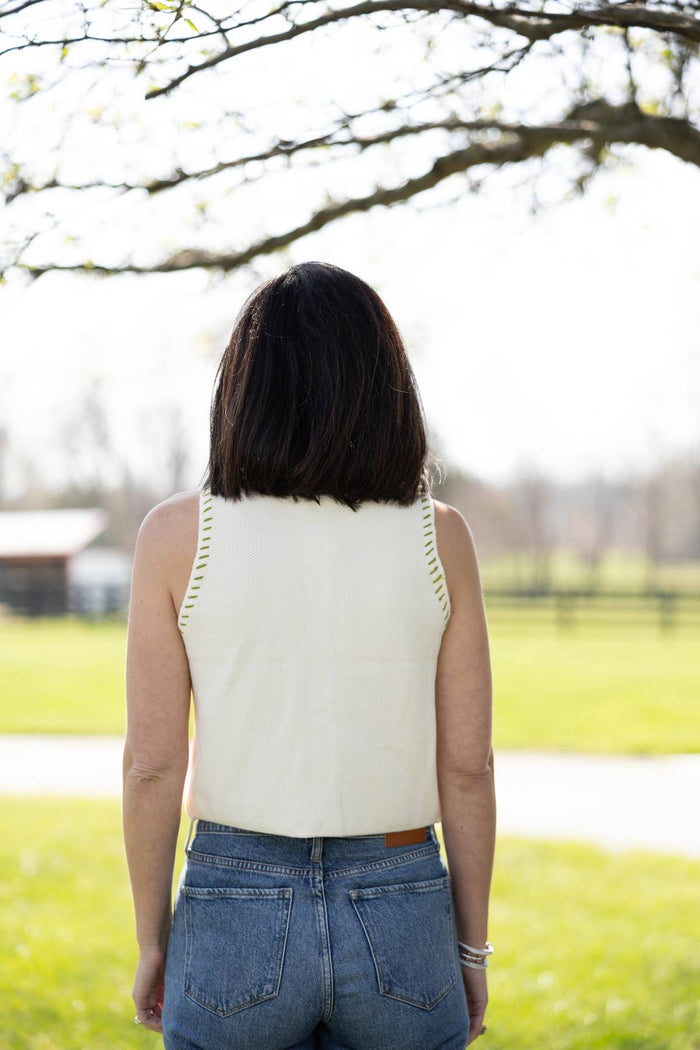 Trish Button Knit Top