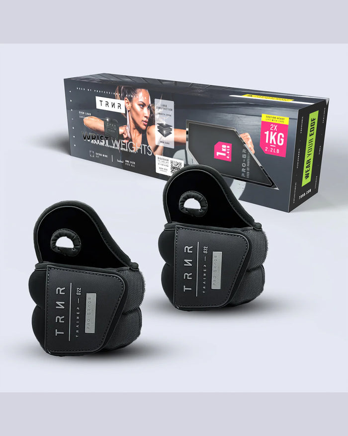 TRNR Wrist Weights 2x1kg - Grey