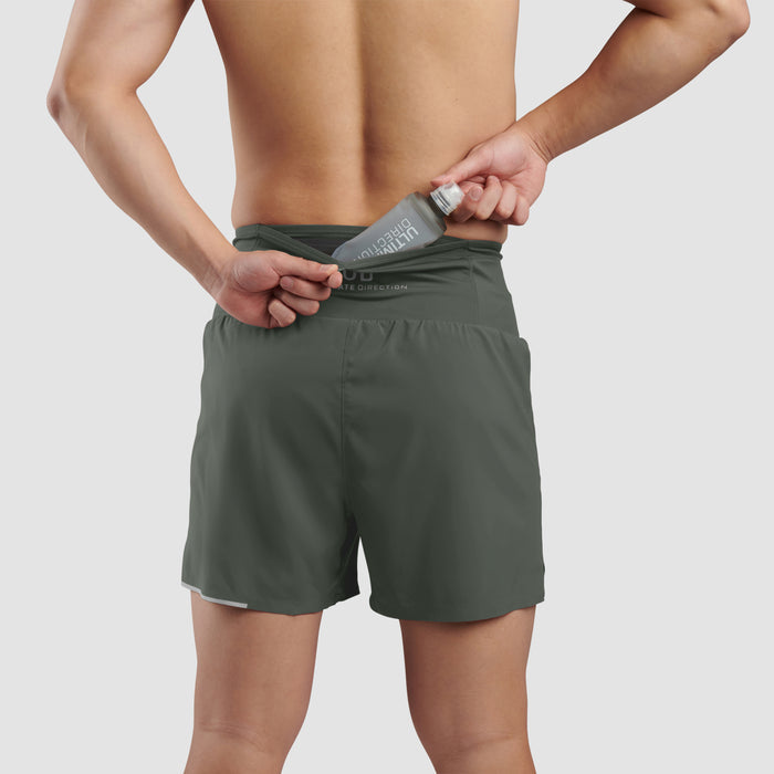 Ultimate Direction Men's Velum Short 5" - Dark Camo Green