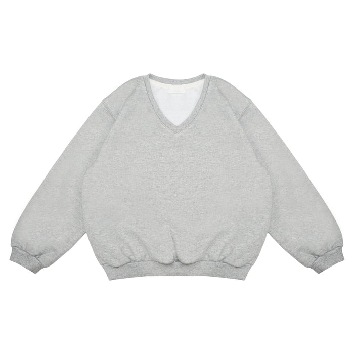 V-Neck Sweatshirt Grey Melange