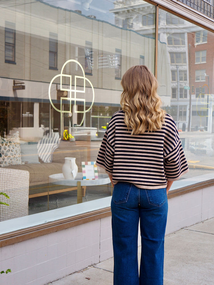 Wally Stripe Button Cardigan