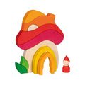 Wooden Mushroom House Stacking Tower