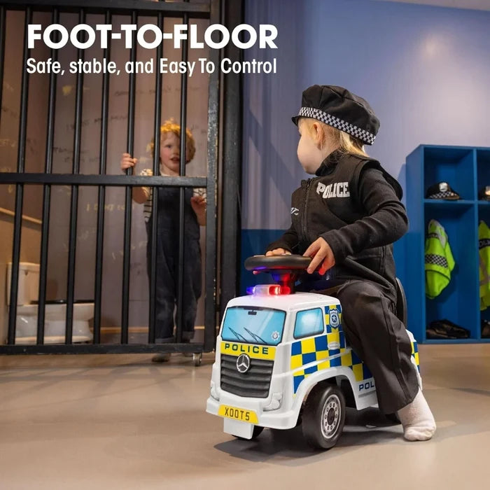 Xootz Mercedes - Benz Police Foot - to - Floor Ride On - White - ebebek - Black Friday