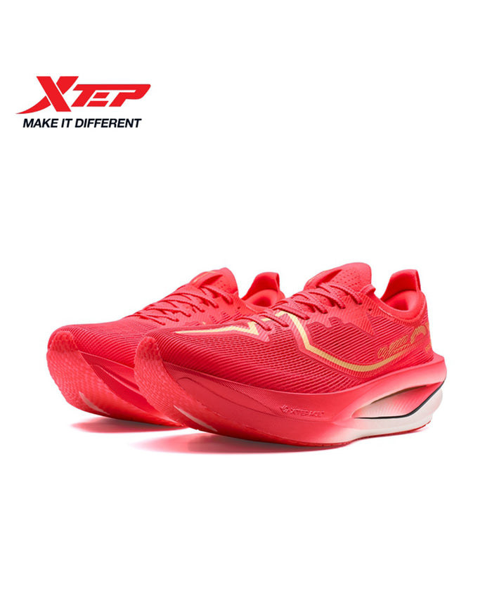 Xtep Men's 160X 7.0 PRO - Fiery-hot Red/Metallic Gold