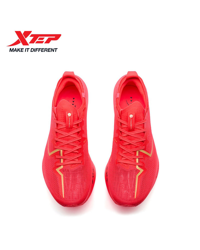 Xtep Men's 160X 7.0 PRO - Fiery-hot Red/Metallic Gold