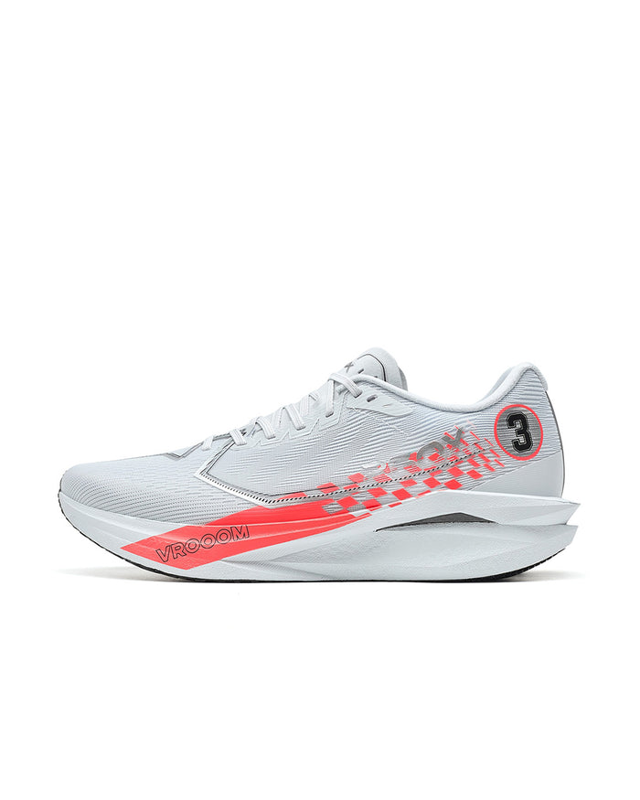 Xtep Men's 260X 3.0 - Moonbeam Grey/Neon Bright Red