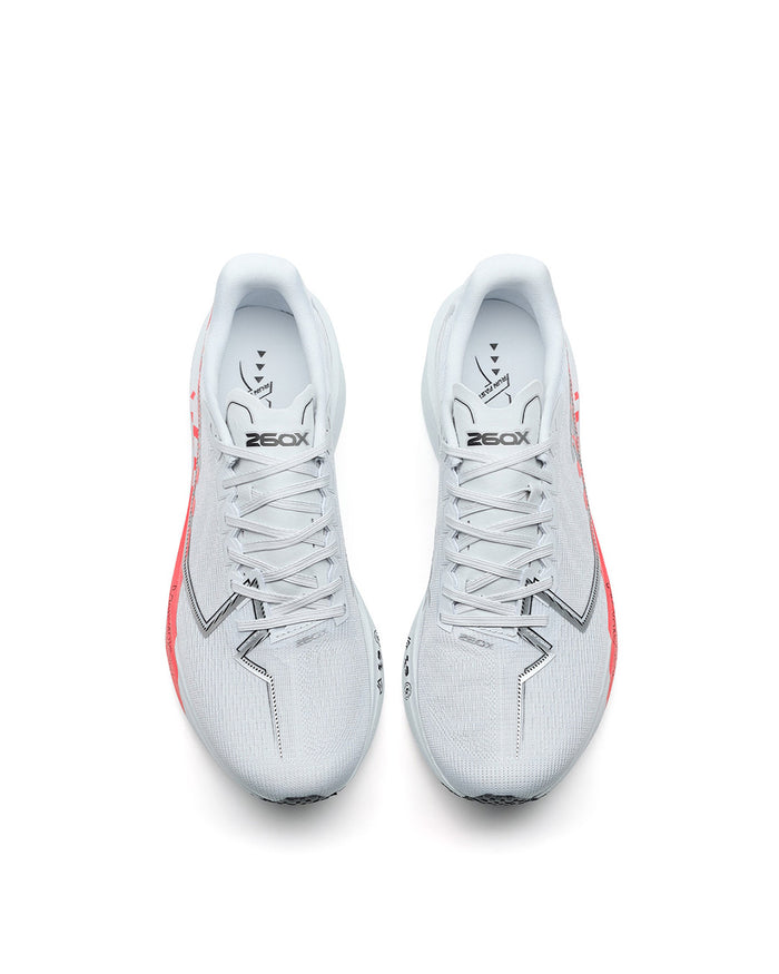 Xtep Men's 260X 3.0 - Moonbeam Grey/Neon Bright Red