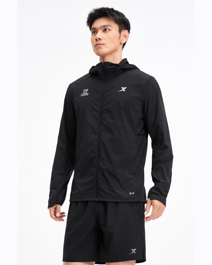 Xtep Men's Single-layer Windbreaker - Black01
