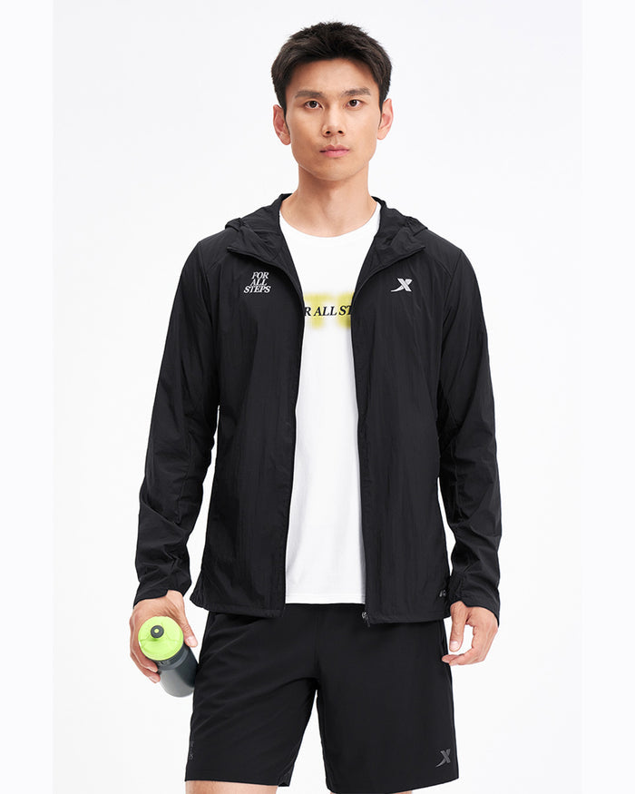 Xtep Men's Single-layer Windbreaker - Black01