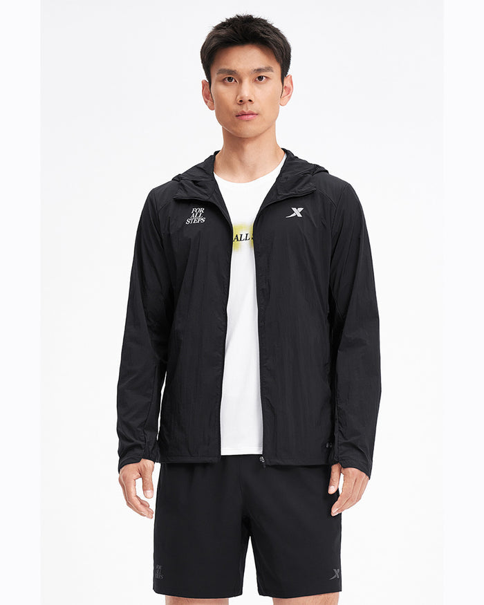 Xtep Men's Single-layer Windbreaker - Black01