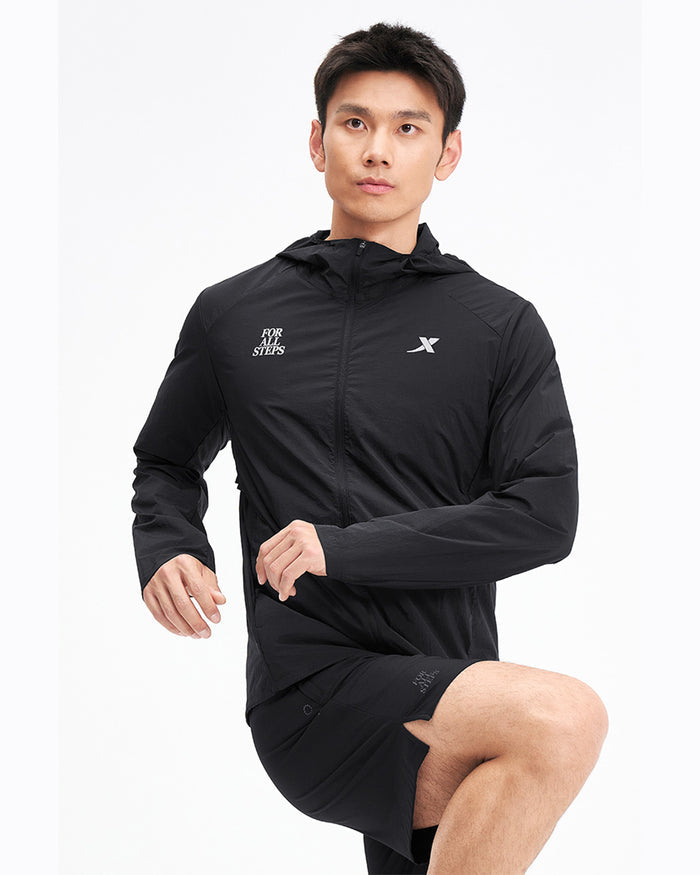 Xtep Men's Single-layer Windbreaker - Black01