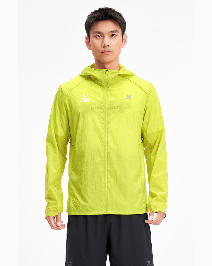 Xtep Men's Single-layer Windbreaker - Chartreuse Green