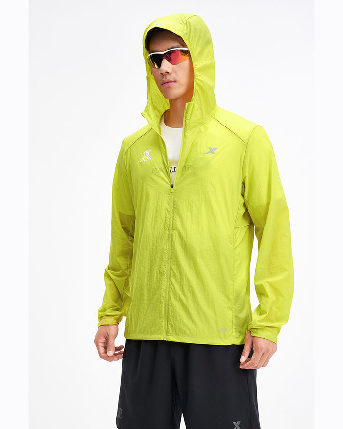 Xtep Men's Single-layer Windbreaker - Chartreuse Green