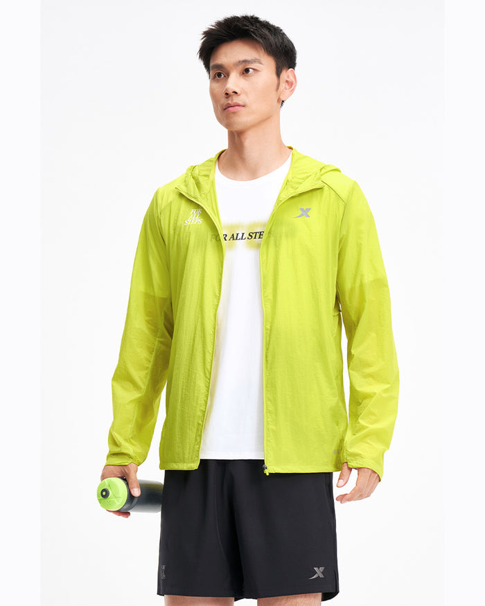 Xtep Men's Single-layer Windbreaker - Chartreuse Green