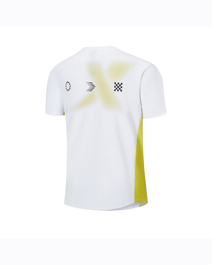 Xtep Men's T-shirt - Pearl White/Chartreuse Green