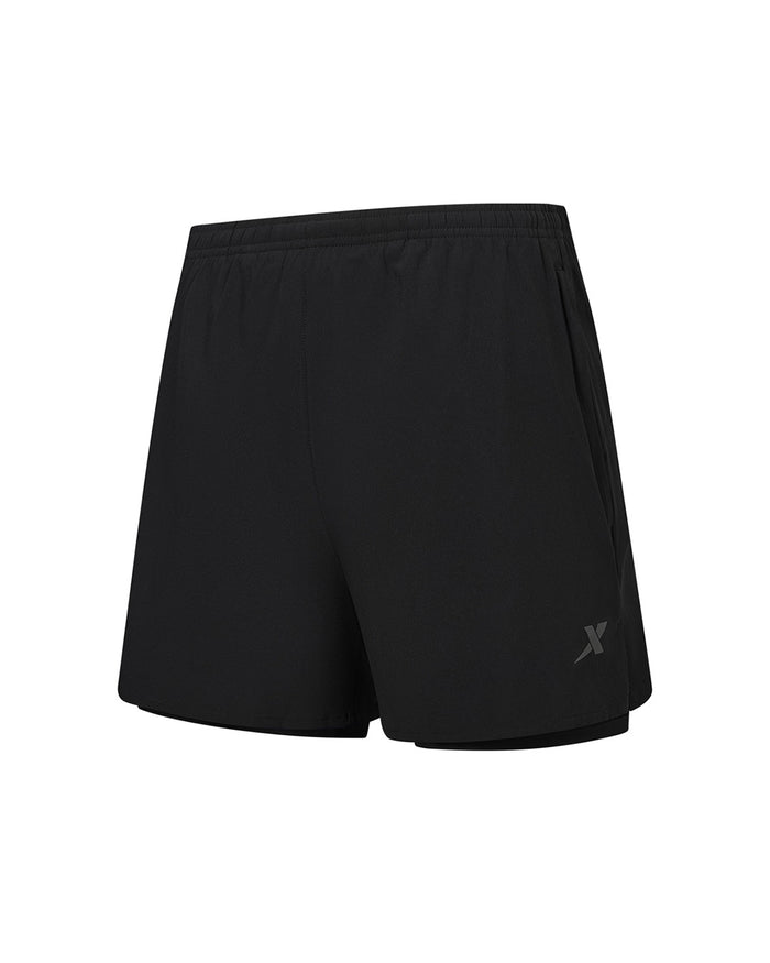 Xtep Men's Woven Shorts - Black01/Black