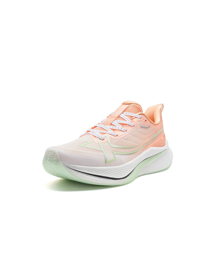 Xtep Women's 2000km 3.0 - Classic White/Pink Orange02/Light Fruit Green