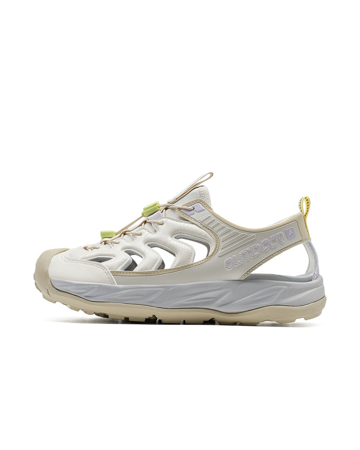 Xtep Women's FeiShi outdoor Sandals - Cream Yellow Green