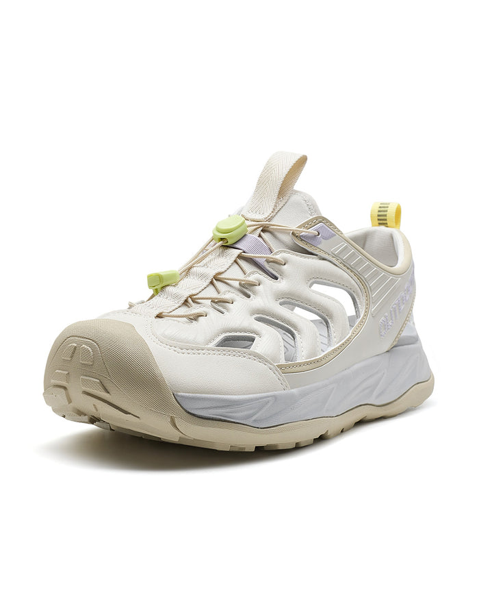 Xtep Women's FeiShi outdoor Sandals - Cream Yellow Green