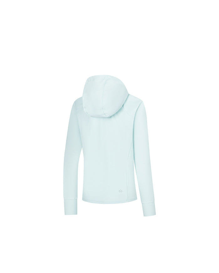 Xtep Women's Knitted Hooded Jacket - Nile Blue