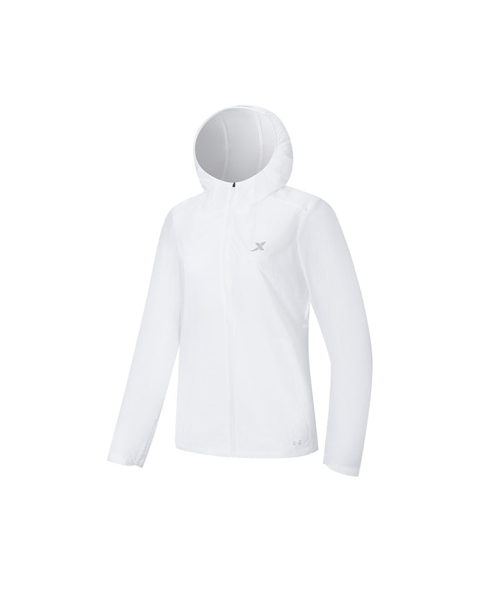 Xtep Women's Single-layer Windbreaker - Pearl White