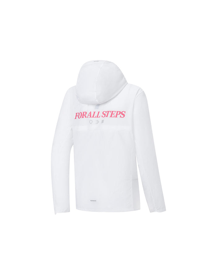Xtep Women's Single-layer Windbreaker - Pearl White