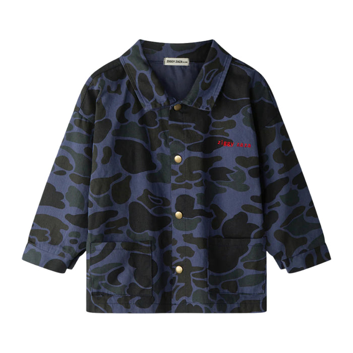 Ziggy Zaza Troop Drill Jacket Blue Camo