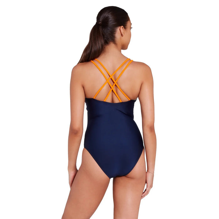 ZOGGS Women's Braid Crossback E - ELEG (Elegance Print)