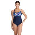 ZOGGS Women's Multiway 1 Piece - Neon Crystal Print